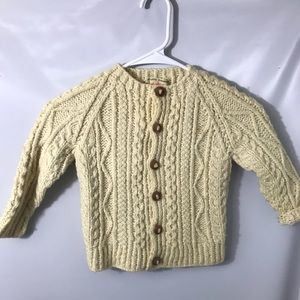 Vintage Button Down Knit Wool Sweater Cardigan Kid